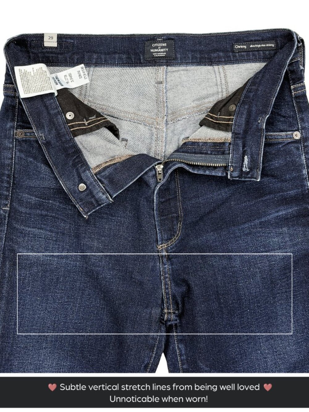 Citizens of Humanity Chrissy Uber High Rise Skinny Jeans 29 Orbit 1611D-989 - Picture 14 of 15